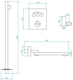 Душевая система RGW Shower Panels SP-371B чёрный 511408371-04